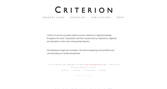Desktop Screenshot of criterioneconomics.com