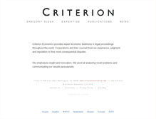 Tablet Screenshot of criterioneconomics.com